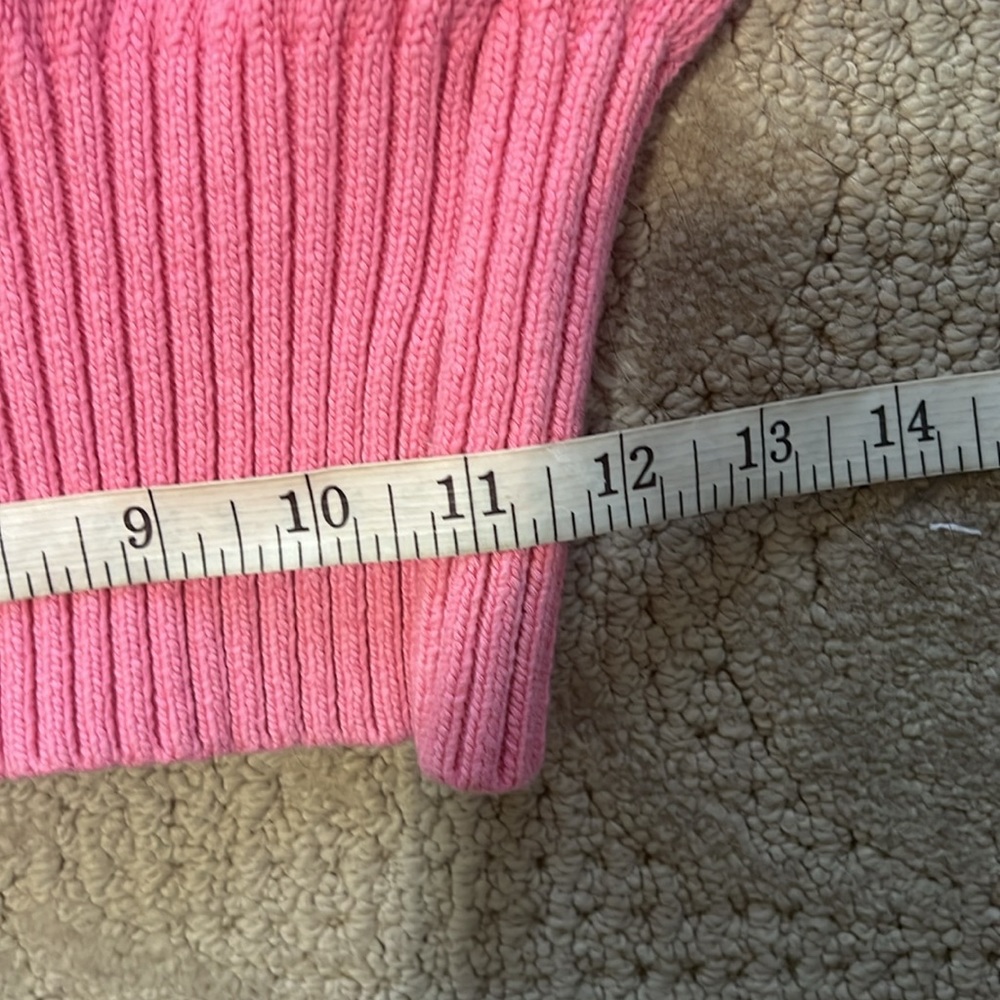 Anthropologie Knitted & Knotted Pink Cropped Balloon Sleeve Sweater Size Large - Picture 11 of 15